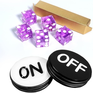 image:imageGSE Games amp Sports Expert Instant Casino Craps Game Set Including 5Pack 19mm Casino Dice 3 Craps ONOff Poker Button for Craps Games Family Game NightPurple