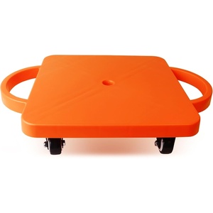 image:imageGSE Games amp Sports Expert Orange Sports Scooter Board with Handles Floor Sitting Scooter Board with NonMarring Plastic Casters for Kids Children Gym Indoor Outdoor Activities Play Equipment