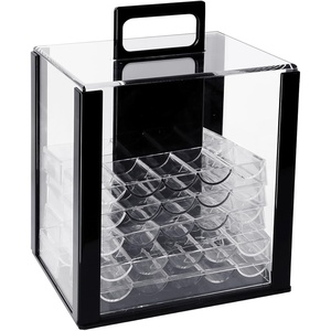 image:imageGSE Games amp Sports Expert Poker Chip Case 600pcs1000pcs Acrylic Poker Chip Case  Casino Acrylic Poker Chips Carrier with Poker Chip Trays1 000ct Chips Carrier wChip Trays