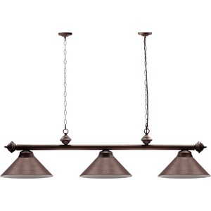 image:imageGSE Games amp Sports Expert Pool Table Light Hanging Billiard Light for 7ft8ft Pool Tables with 3 Metal Lamp Shades for Billiards Room Oil Rubbed BronzeOilRubbed Bronze