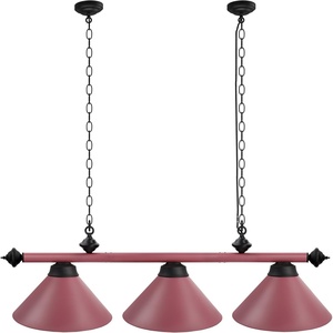image:imageGSE Games amp Sports Expert Pool Table Light Hanging Billiard Light for 7ft8ft Pool Tables with 3 Metal Lamp Shades for Billiards Room Oil Rubbed BronzePink