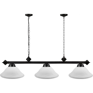 image:imageGSE Games amp Sports Expert Pool Table Light Hanging Billiard Light for 7ft8ft Pool Tables with 3 Metal Lamp Shades for Billiards Room Oil Rubbed BronzeWhite Glass