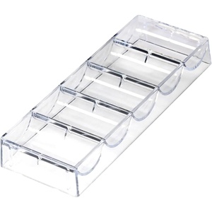 image:imageGSE Games amp Sports Expert Professional Poker Chip Tray Casino Grade Poker Chip Rack Each Holds 100 ChipsChip Tray without Lid  1 Pack