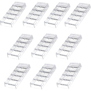 image:imageGSE Games amp Sports Expert Professional Poker Chip Tray Casino Grade Poker Chip Rack Each Holds 100 ChipsChip Tray without Lid  10 Pack