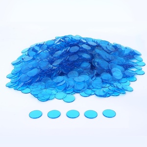 image:imageGSE Games amp Sports Expert Red Bingo Chips 500 Pieces 34Inch HighContrast Transparent Counting Chips for Bingo Games PartiesBlue