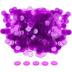 image:imageGSE Games amp Sports Expert Red Bingo Chips 500 Pieces 34Inch HighContrast Transparent Counting Chips for Bingo Games PartiesPurple