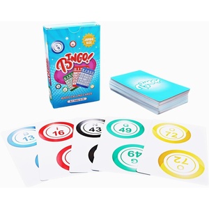 image:imageGSE Games amp Sports Expert Reusable Bingo Calling Cards with Plastic Coated 35x25 Poker Size Bingo Game Cards DeckJumbo Size