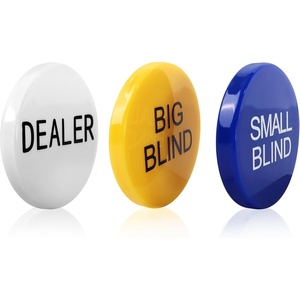 image:imageGSE Games amp Sports Expert Small Blind Big Blind Dealer Button  Set of 3 Casino Texas Holdem Poker Button for Gambling Card Games Poker Nights Tournaments