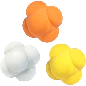 image:imageGSE Games amp Sports Expert Sports Reaction Balls Reactivity Ball for Field Training Agility Trainer for Baseball Rubber Bounce Balls for HandEye Coordination amp Speed Reflex TrainingOrange White Yellow