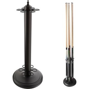 image:imageGSE Games amp Sports Expert StandStyle Metal Billiard Pool Cue Rack Holds 6 Pool Cue Sticks Several Colors AvailableMatte Black