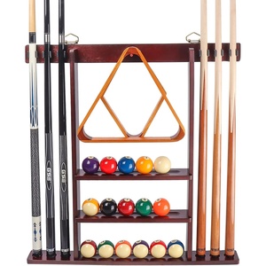 image:imageGSE Games amp Sports Expert Wall Mount Rack with Score Counter Only Hanging Wall Mounting Rack Holds 68 Cue Sticks 2 Ball Racks and Full Set of BallsMahogany