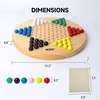 image:imageGSE Games amp Sports Expert 115 Natural Wood Chinese Checkers Board Game Set with Wooden Colorful Marbles Classic Strategy Family Board Game for Kids amp Adults