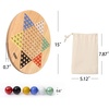 image:imageGSE Games amp Sports Expert 15 Jumbo Oak Wood Chinese Checkers Board Game Set with Colorful Glass Marbles Classic Strategy Family Board Game for Adults