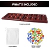 image:imageGSE Games amp Sports Expert 4Player Mancala Board Game with MultiColor Glass Stones Folding Wooden 4Way Mancala Family Travel Strategy Games Set for Kids amp Adults Mahogany2player Mahogany
