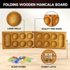 image:imageGSE Games amp Sports Expert 4Player Mancala Board Game with MultiColor Glass Stones Folding Wooden 4Way Mancala Family Travel Strategy Games Set for Kids amp Adults Mahogany2player Oak