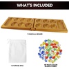image:imageGSE Games amp Sports Expert 4Player Mancala Board Game with MultiColor Glass Stones Folding Wooden 4Way Mancala Family Travel Strategy Games Set for Kids amp Adults Mahogany2player Oak