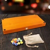 image:imageGSE Games amp Sports Expert 4Player Mancala Board Game with MultiColor Glass Stones Folding Wooden 4Way Mancala Family Travel Strategy Games Set for Kids amp Adults Mahogany4player Oak