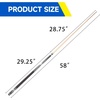image:imageGSE Games amp Sports Expert 58 2Piece Canadian Maple Hardwood Billiard Pool Cue Sticks for MenWomen House or CommercialBar Use Several Colors Weight 18oz 19oz 20oz 21oz AvailableGrey
