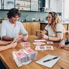 image:imageGSE Games amp Sports Expert Canasta Cards Game Set Includes 6 Decks Canasta Playing Cards with Point Values a Revolving Card Tray and 100 Score Sheets Blue6 Red Cards  Tray