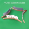 image:imageGSE Games amp Sports Expert Set of 4 Playing Cards Holders Wooden Playing Card Racks Curved Playing Card Trays for Bridge Hand amp Foot Rummy UNO Card Games 175Inch125 Card Holders