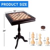 image:imageGSE Games amp Sports Expert Wooden 3in1 Chess Checkers Backgammon Game Table Set with Game Pieces Game Room FurnitureClassic Mahogany