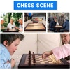 image:imageGSE Games amp Sports Expert Wooden 3in1 Chess Checkers Backgammon Game Table Set with Game Pieces Game Room FurnitureClassic Mahogany