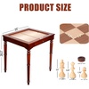 image:imageGSE Games amp Sports Expert Wooden 3in1 Chess Checkers Backgammon Game Table Set with Game Pieces Game Room FurnitureDeluxe Dark Cherry