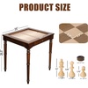image:imageGSE Games amp Sports Expert Wooden 3in1 Chess Checkers Backgammon Game Table Set with Game Pieces Game Room FurnitureDeluxe Walnut
