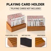 image:imageGSE Games amp Sports Expert Wooden Playing Card Holders Tray Racks Organizer Set for Seniors Adults Card Tray Racks for Bridge Canasta UNO Card Playing 14Inch 4Pack6Inch 4Pack