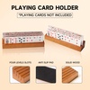 image:imageGSE Games amp Sports Expert Wooden Playing Card Holders Tray Racks Organizer Set for Seniors Adults Card Tray Racks for Bridge Canasta UNO Card Playing 14Inch 4Pack14Inch 4Pack