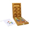 image:imageGSE Games amp Sports Expert 4Player Mancala Board Game with MultiColor Glass Stones Folding Wooden 4Way Mancala Family Travel Strategy Games Set for Kids amp Adults Mahogany2player Oak