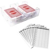 image:imageGSE Games amp Sports Expert Canasta Cards Game Set Includes 6 Decks Canasta Playing Cards with Point Values a Revolving Card Tray and 100 Score Sheets Blue2 Red Cards  Tray