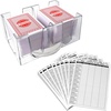 image:imageGSE Games amp Sports Expert Canasta Cards Game Set Includes 6 Decks Canasta Playing Cards with Point Values a Revolving Card Tray and 100 Score Sheets Blue6 Red Cards  Tray