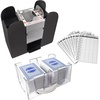 image:imageGSE Games amp Sports Expert Canasta Cards Game Set with 6Deck Red Canasta Cards with Point Values 6Deck Automatic Card Shuffler a Revolving Card Holder Tray 100 Score SheetsBlue