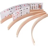 image:imageGSE Games amp Sports Expert Set of 4 Playing Cards Holders Wooden Playing Card Racks Curved Playing Card Trays for Bridge Hand amp Foot Rummy UNO Card Games 175Inch17 Card Holders