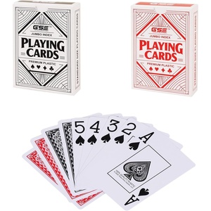 image:imageGSE Games amp Sports Expert 100 Plastic Waterproof Playing Cards StandardJumbo Index PokerBridge Size Perfect for Outdoor Camping Beach amp Pool TravelPoker Size  Jumbo Index