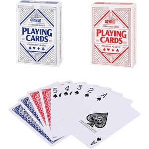 image:imageGSE Games amp Sports Expert 100 Plastic Waterproof Playing Cards StandardJumbo Index PokerBridge Size Perfect for Outdoor Camping Beach amp Pool TravelPoker Size  Regular Index
