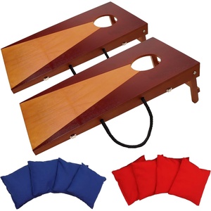 image:imageGSE Games amp Sports Expert Portable Cornhole Board Set 1x2 ft Solid Wood Frame with Plywood Board Indoor amp Outdoor Bean Bag Toss Game for Office Home Backyard Beach Camping Tailgate Travel